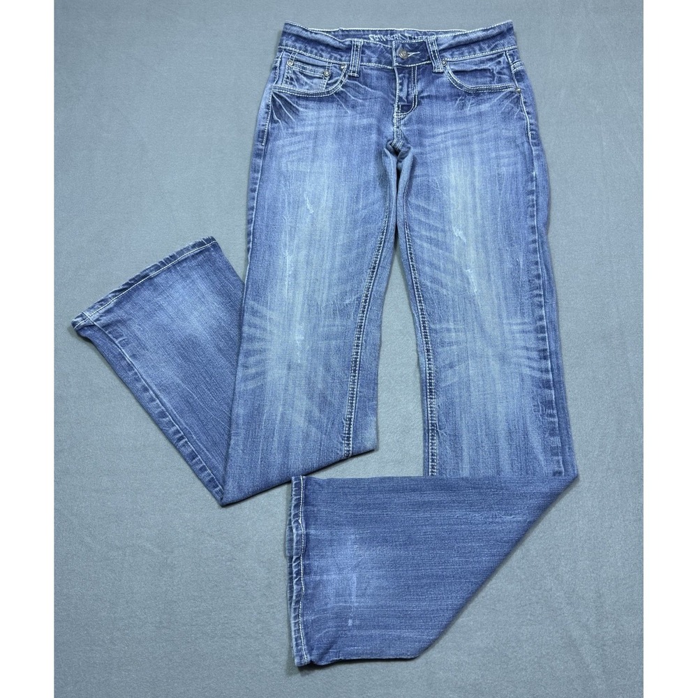 Cowgirl Tuff Jeans Womens 28x33 HIPPIE Flared Bell Bottom Rodeo Ranch Boho USA